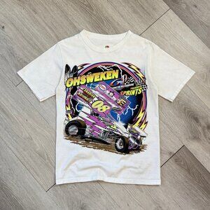 Rare 2008 Ohsweken Canadian Sprint Car Nationals Men's White T-Shirt Size Small